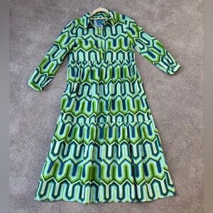 Lesley Evers Ruthie dress in Corinth Green